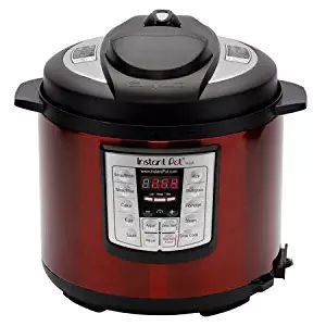 Instant Pot LUX60 Red Stainless Steel 6 Qt 6-in-1 Multi-Use Programmable Pressure Cooker, Slow Cooker, Rice Cooker, Saute, Steamer, and Warmer