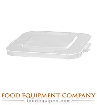 Rubbermaid Commercial Products FG353900WHT  Square Brute Tote Storage Lid, 2.25" Height, 26" Width, 23.875" Length, White (Pack of 4)