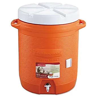 Rubbermaid - RHP 1610 ORG - Insulated Beverage Container, 16 dia. x 20 1/2h, Orange