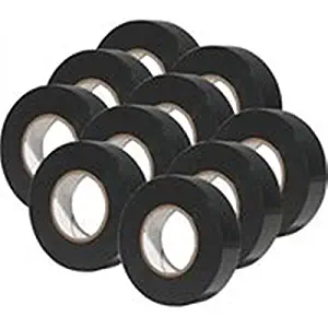 10 Pack 3M Temflex 1700 Black 3/4" x 60' General Use Vinyl Electrical Tape