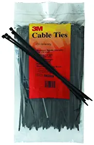 3M 06200 Weather-Resistant Miniature Cable Tie, 4-Inch, Black, 100-Count