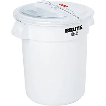 Rubbermaid Commercial FG9G7400WHT Prosave Ingredient Container Sliding Lid with 3 Cup Scoop, White (Renewed)