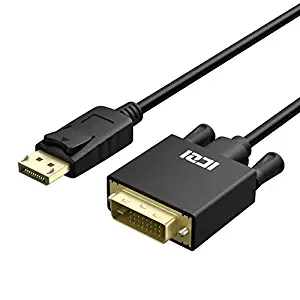 ICZI DP to DVI Cable, DisplayPort to DVI Adapter Cord(10ft / 3m), 1080P