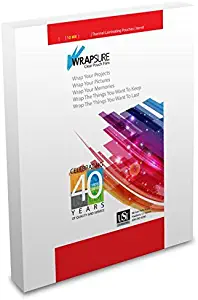 USI WrapSure Thermal (Hot) Laminating Pouches/Sheets, Letter Size, 10 Mil, 9 x 11 1/2 Inches, Clear Gloss, 50-Pack