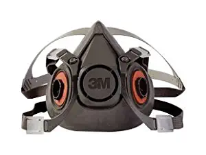 3M Large Thermoplastic Elastomer Half Mask 6000 Series Reusable Standard Respirator With 4 Point Harness And Bayonet Connection (24 Each Per Case)