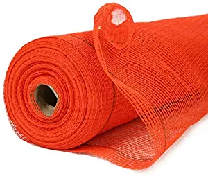 Construction Safety Debris Netting - 150 Ft Temporary Material Roll, 1/4 in Mesh Scaffold Net Enclosure, Barricade, Visibility Barrier, Fencing Roll - Heavy Duty Fire Retardant Plastic - Orange