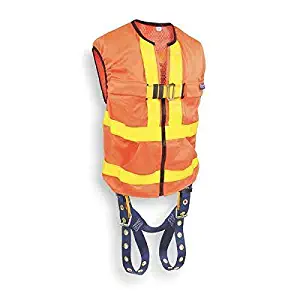 Delta Vest Hi-Vis Reflective Workvest Harness,Universal 420 lb.