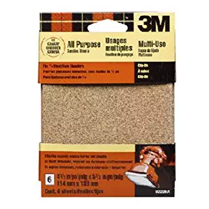 3M 9220ES 4.5-Inch by 5.5-Inch Clip-On Palm Sander Sheets, Fine grit, 6-sheet