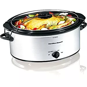 Hamilton Beach 5-Quart Portable Slow Cooker, Silver