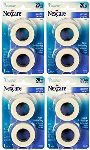 Nexcare Tape, Gentle Paper, Value Pack 2 , 1 Inch X 10 Yrds Each Roll, (Pack of 4) 80 Yards Total