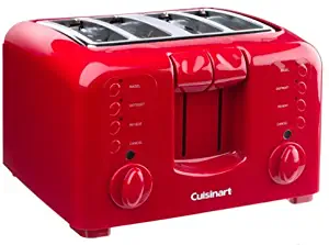 Cuisinart CPT-140R Electronic Cool Touch 4-Slice Toaster, Red (Renewed)