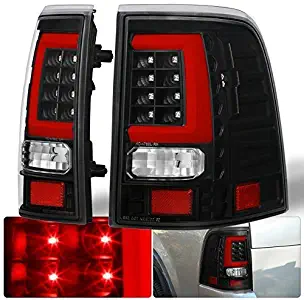 AJP Distributors Clear Lens Black Housing White Tube Bar LED Tail Lights Lamps For Ford Explorer 2002 2003 2004 2005 (RED BLACK)