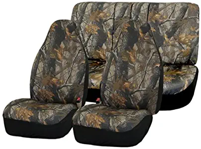 FH Group FH-FB111112 Hunting Camouflage Car Seat Covers, Airbag Compatible and Split Bench- Fit Most Car, Truck, SUV, or Van
