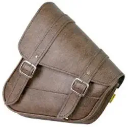 Dowco Willie & Max 59777-00 Triangulated Synthetic Leather Motorcycle Swingarm Bag: Brown, 9 Liter Capacity