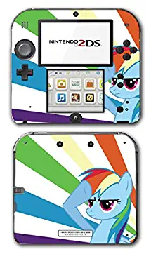 My Little Pony Friendship is Magic MLP Rainbow Dash Video Game Vinyl Decal Skin Sticker Cover for Nintendo 2DS System Console