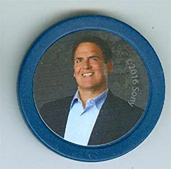 Mark Cuban Poker Chip Shark Tank 2016 TV Show game piece Blue (Indiana University Kelley School of Business)