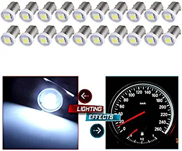 cciyu 20X BA9S LED Instrument Cluster Gauges Ash Tray Glove Box Light Bulbs 17053 53 53X 57 216 293 363 3886X 3893 6253 White