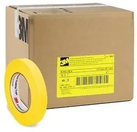 3M Automotive Refinish Yellow Masking Tape 18 mm Case of 48 - 06652-48
