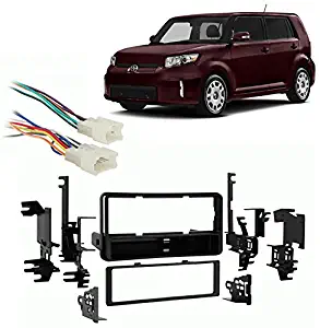 Compatible with Scion xB 2004 2015 Single DIN Aftermarket Stereo Harness Radio Install Dash Kit