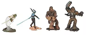 Hasbro Star Wars Unleashed Battle 4 Pack Yoda, Captain Tarfful, Chewbacca, and Aayla Secura