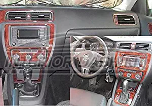 VOLKSWAGEN JETTA INTERIOR BURL WOOD DASH TRIM KIT SET 2011 2012 2013 2014