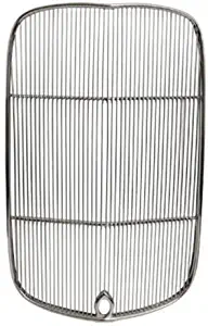 NEW SOUTHWEST SPEED RADIATOR POLISHED STAINLESS STEEL GRILLE INSERT COMPATIBLE WITH 1932 FORD HI-BOY, ORIGINAL-STYLE GRILL WITH THE CRANK HOLE FOR STREET ROD, HOT ROD, RAT ROD