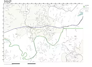 ZIP Code Wall Map of Eureka, MO ZIP Code Map Not Laminated