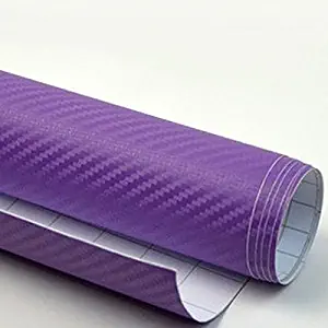 DIYAH 3D Purple Carbon Fiber Film Twill Weave Vinyl Sheet Roll Wrap DIY Decals (12" X 60" / 1FT X 5FT)