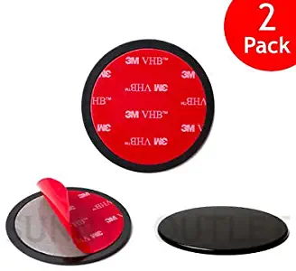 Navitech 80mm (Twin Pack) Circular Adhesive Universal Dash Disc Compatible with The Use with Windscreen Suction Cups Compatible with The Tomtom GO 730