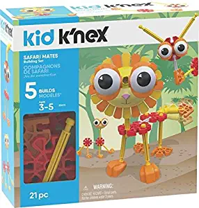 K'nex Kid Safari Mates Building Set - 21 Pieces - Ages 3+ - Preschool Educational Toy