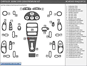 CHRYSLER 300M 300 M 2000 2001 2002 2003 2004 INTERIOR WOOD DASH TRIM KIT SET