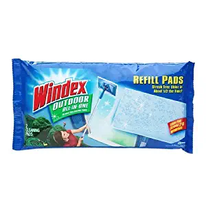 Windex Outdoor All-In-One Glass Cleaning Tool - Pads Refill 2 ea (Pack of 4)