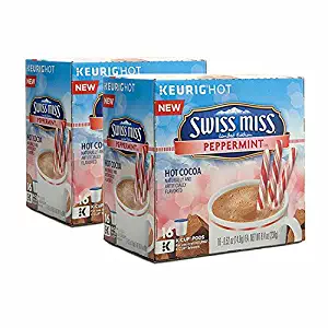 Swiss Miss Peppermint Chocolate Hot Cocoa, Keurig K-Cups, 32 Count