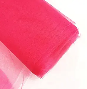 Craft and Party, Inc. 54'' Tulle (Bolt 40 Yard) Fabric Hot Pink