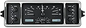 Dakota Digital 39 Chevy Car Analog Dash Gauges System Black Alloy / White VHX-39C-K-W