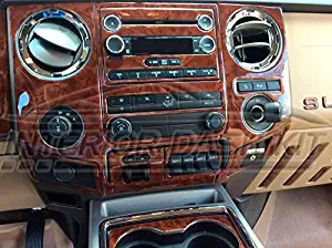 Ford F-250 F250 F-350 F350 F-450 Interior BURL Wood Dash Trim KIT Set 2013 2014 2015 2016