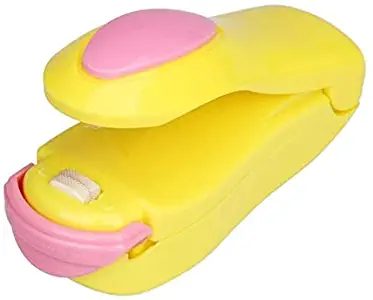 G-rf Vacuum Sealer Food Saver, 2 PCS Portable Mini Heat Sealing Machine Packing Plastic Bag Impulse Sealer Yellow