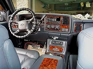 Chevrolet Chevy Silverado Interior BURL Wood Dash Trim KIT Set 1999 2000 2001 2002