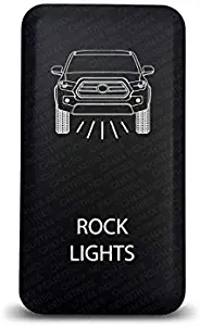 CH4X4 Push Switch for Toyota Tacoma 3rd Gen - Rock Lights Symbol - Blue LED