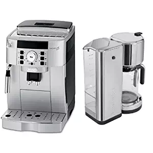 DeLonghi ECAM22110SB Compact Automatic Cappuccino, Latte and Espresso Machine and Russell Hobbs CM7000S 8 Cup Coffeemaker, Stainless Steel Bundle