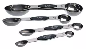 Prepworks by Progressive Magnetic Measuring Spoons, Set of 5 Includes ¼ tsp, ½ tsp, 1 tsp, ½ Tbsp and 1 Tbsp