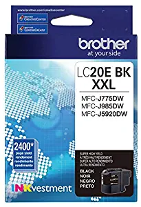 Brother LC20EBK Super High Yield Black Ink Cartridge