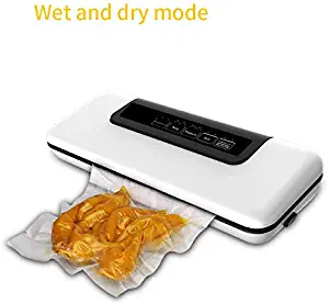 Vacuum Sealer, 120w Food Sealer Machine, 2-in-1 Vacuum Sealer Machine Automatic Food Sealing & Vacuum for Dry/Wet Food Savers, 1 External Suction Pipe for Fresh-keeping Tank and Clothes Storage.