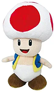 Little Buddy Super Mario All Star Collection 1417 Toad Stuffed Plush, Multicolored,7.5"