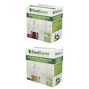 FoodSaver T03-0006-02P Regular-Mouth Jar Sealer and Wide-Mouth Jar Sealer Bundle