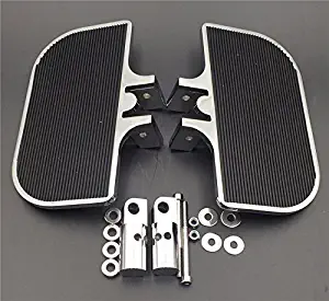 HTTMT MT216-070-CD Chrome Passenger Mini Floorboards Rear Footboards Foot Rest Pegs Mounts Compatible with Harley-Davidson Electra Glide Heritage Softail Fat Boy