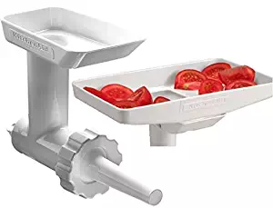 KitchenAid KSMGBC Food/Meat Grinder Attachment with Sausage Stuffer Kit and Food Tray