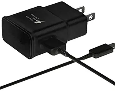 eFactory Direct Adaptive 15W Wall Kit Certified for BLU Dash JR Fast Charge with MicroUSB 2.0 Cable (Black)