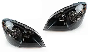 Freightliner Cascadia Truck 2008 - 2016 Black Housing Head Light Lamp Set