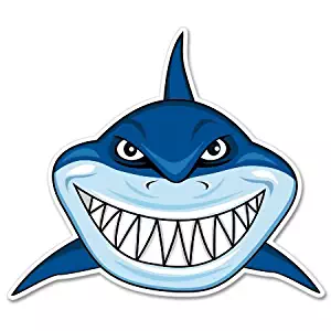 Shark Teeth Vinyl Sticker - Car Window Bumper Laptop - SELECT SIZE